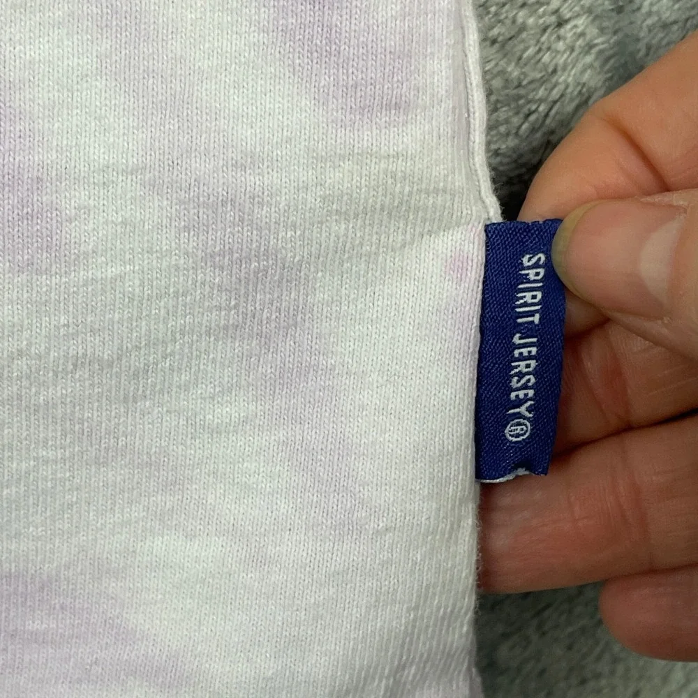 Walt Disney‎ World Spirit Jersey Sweatshirt XS Pink Tie Dye glitter puff letter